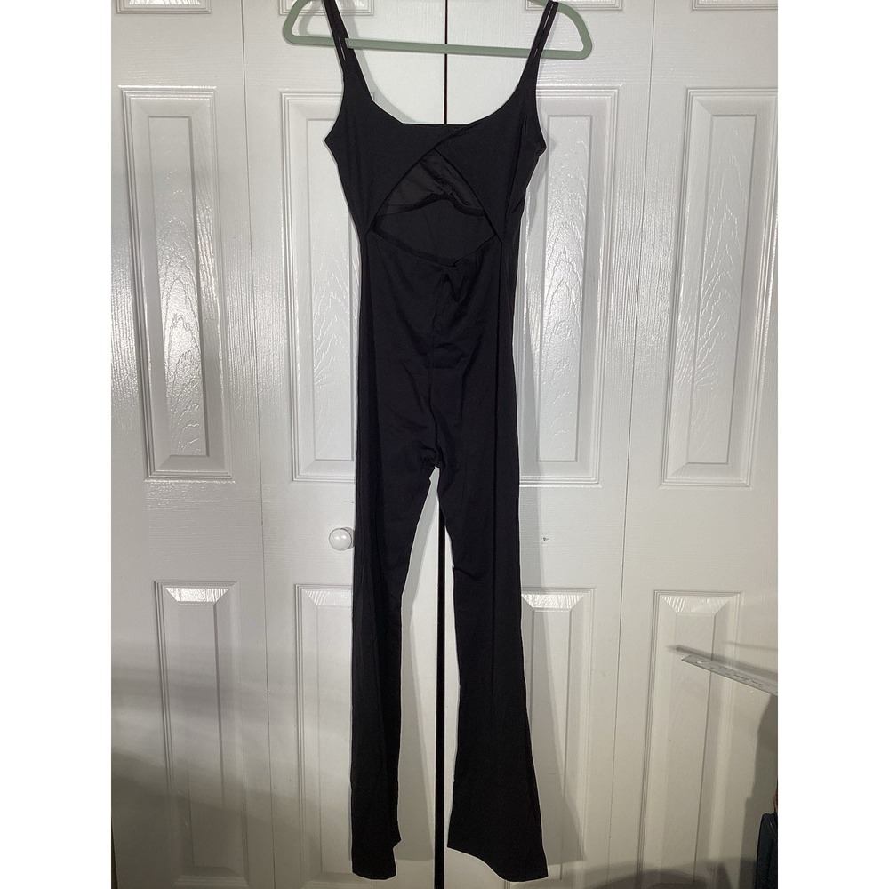 VertVie Womens Seamless Ribbed Jumpsuit XS Black NWT Gym Yoga Romper Bodysuit